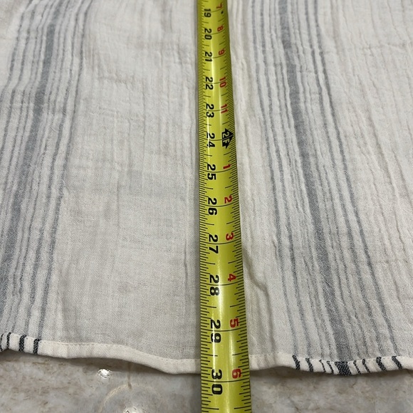 NEW H&M Cotton Wrapover Sarong | Cream‎ & Black Striped | M/L - Picture 10 of 13